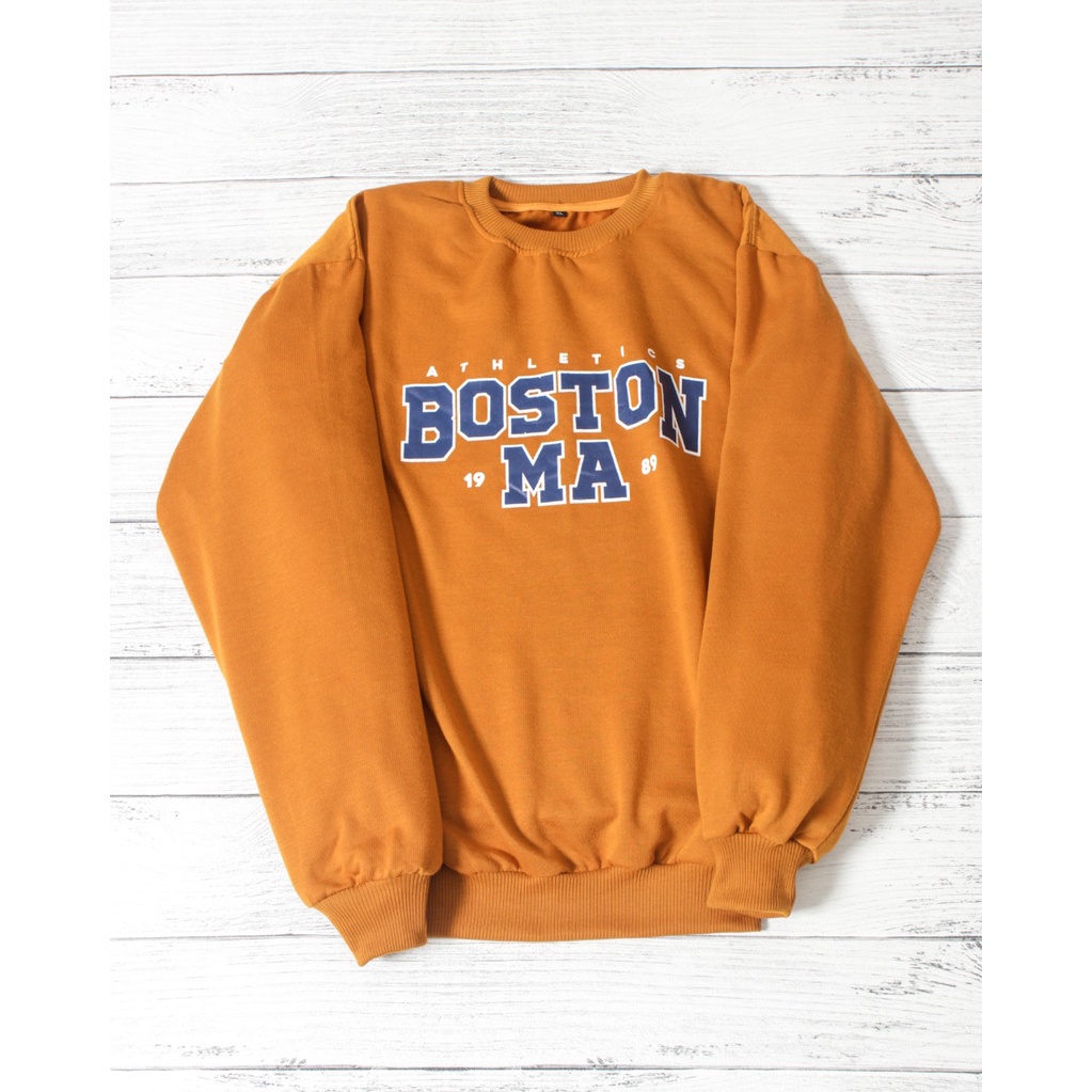 Baju Atasan Wanita Terbaru Sweater Wanita BOSTON Sweater Crewneck