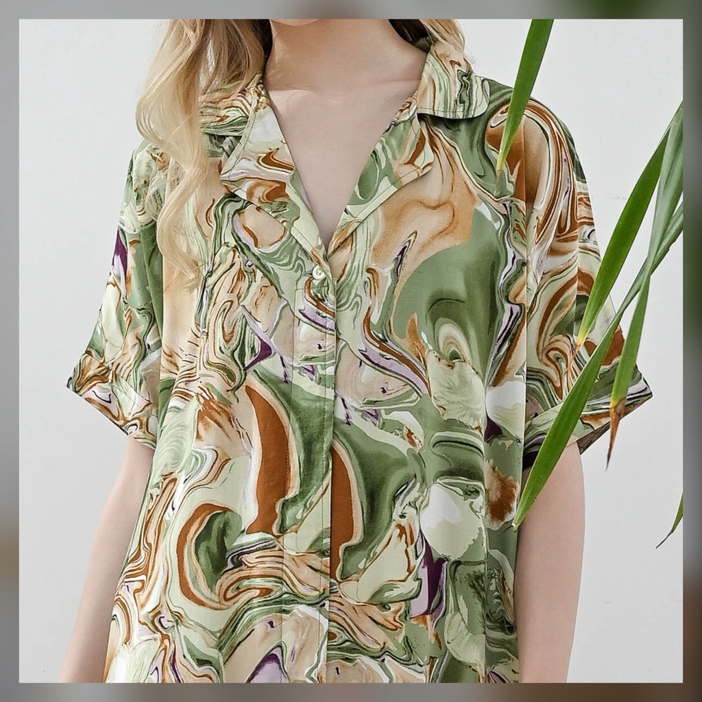 Yoko Nightdress - Sleepwear Daster-Matcha