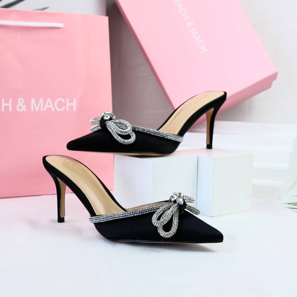 [7.7 Boombastis Sale⚡] - SEPATU WANITA MM MULES HIGH HEELS MMS001 PREMIUM IMPORT