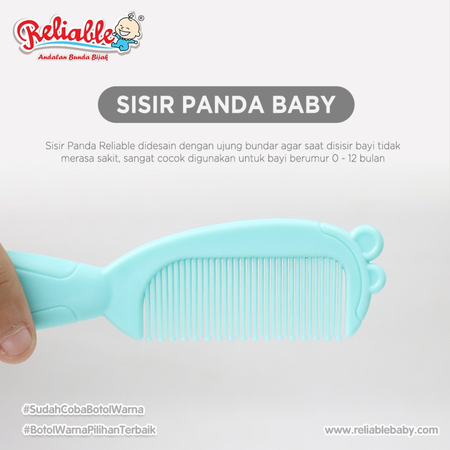 Sisir 2 in1 Reliable Panda Bulu nylon Bayi