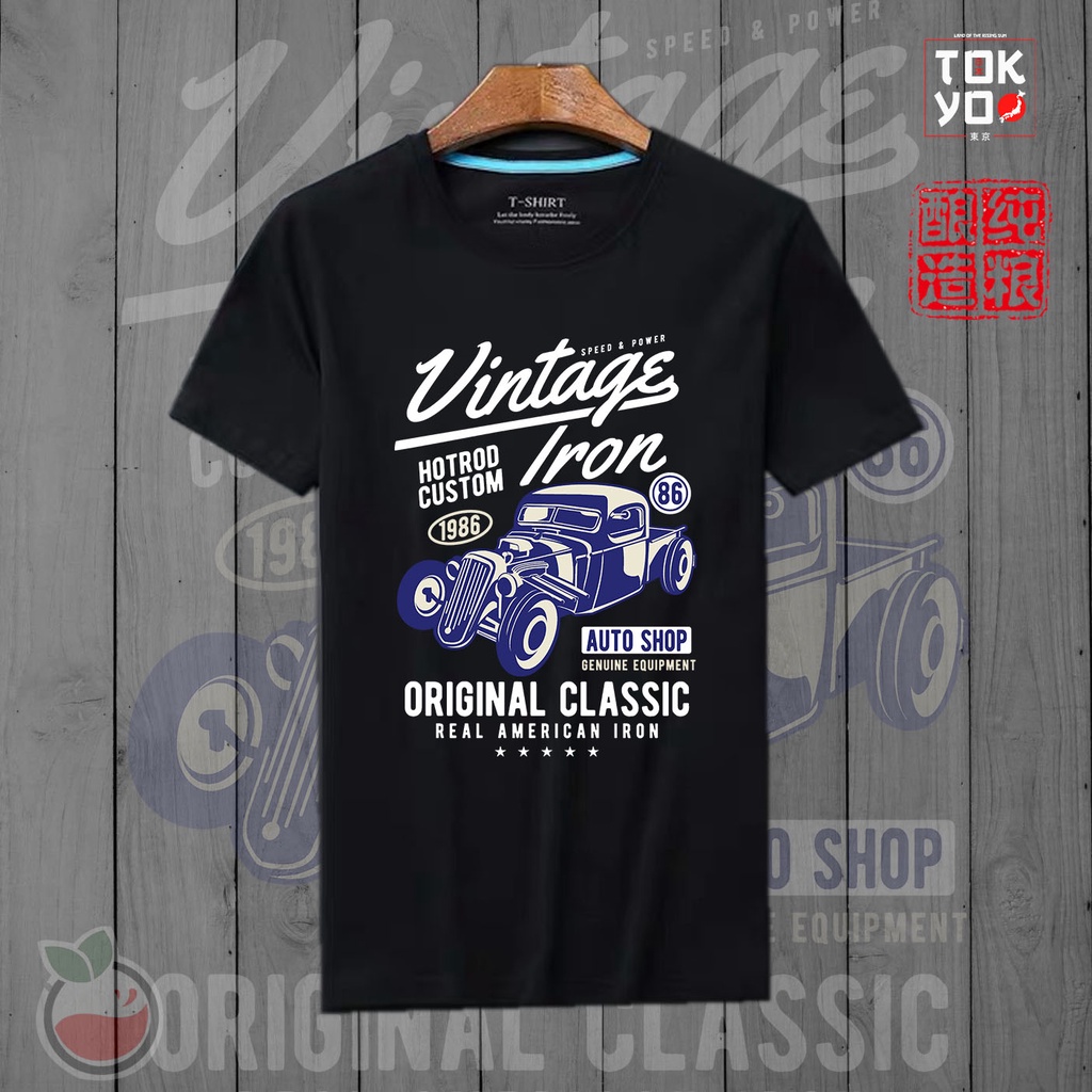 Lilipop Kaos Tshirt  Pria Vintage Classic Baju Distro Basic Lengan Pendek Cowok Kasual