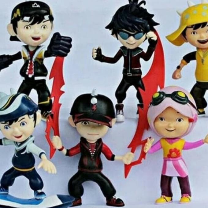 action figure boboiboy mainan boboboy set isi 5 figur