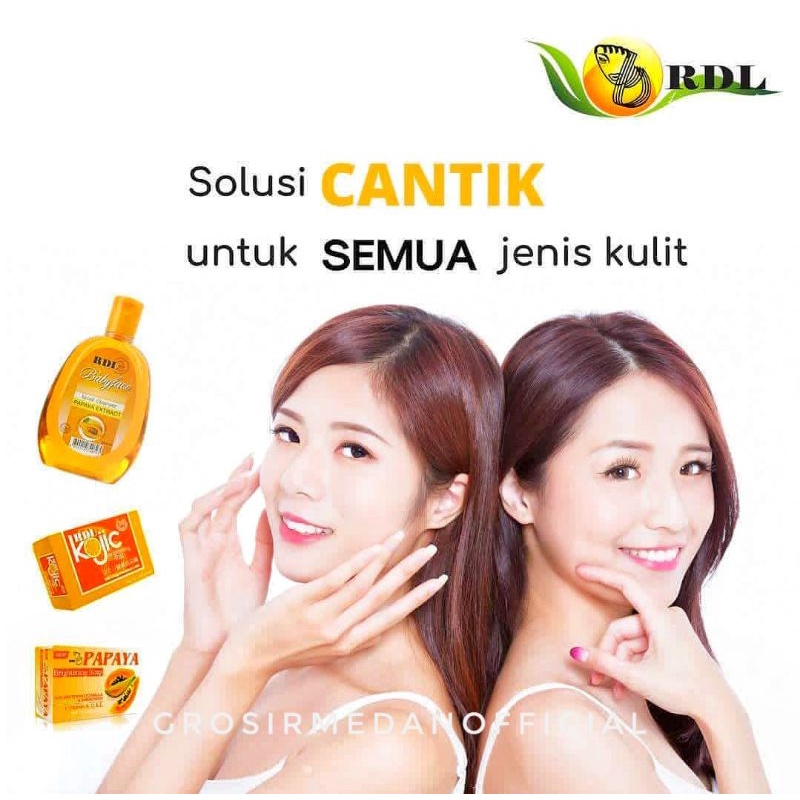 SABUN PEPAYA RDL ORIGINAL 100% - CARICA PAPAYA SOAP PEPAYA ORI ASLI 135 G - MENGHALUSKAN MENCERAHKAN KULIT