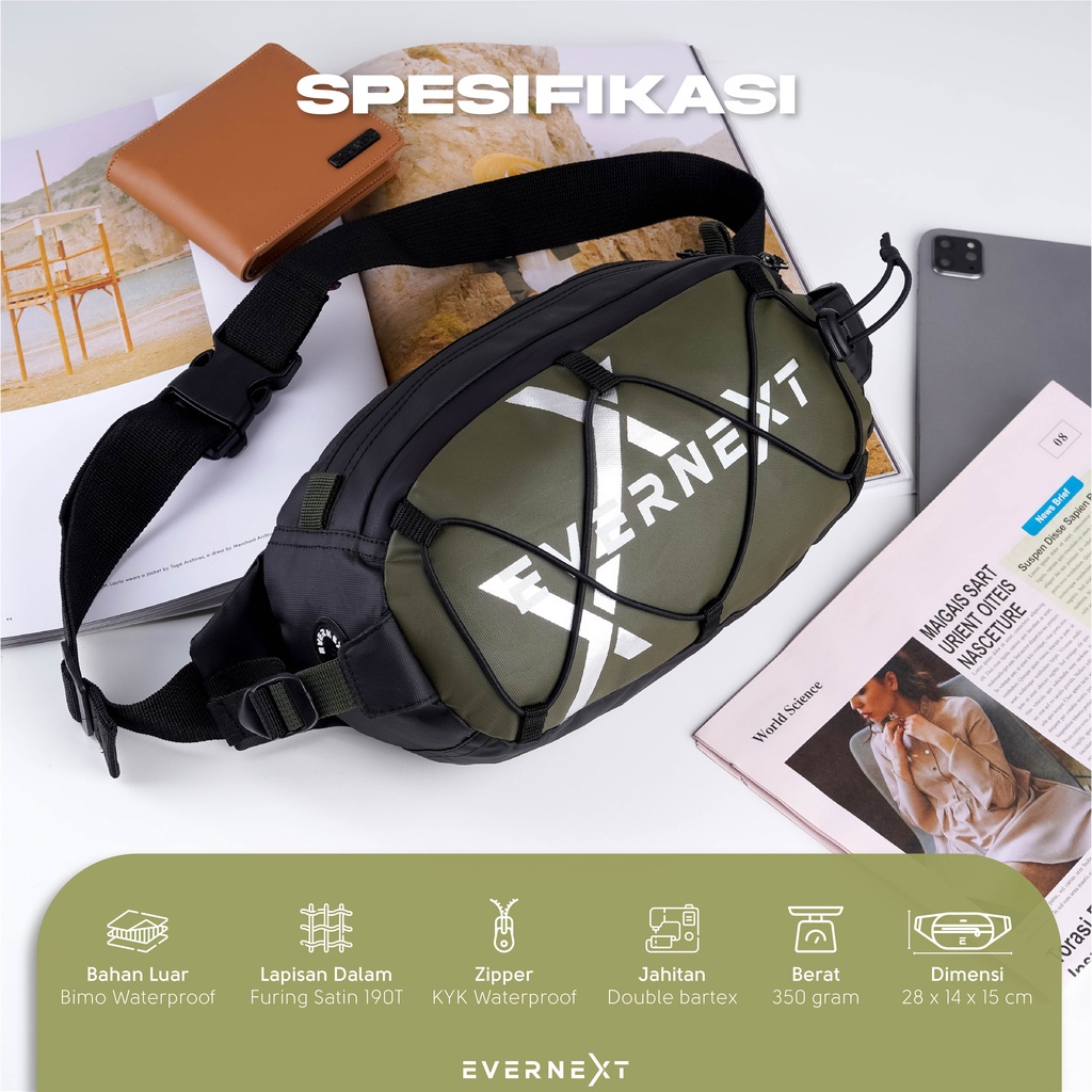 ( Nyala dalam gelap ) Promo tas selempang pria glow in the dark waterproof  terbaru kualitas import tas pria slempang cowok waist bag pria tas pinggang pria tas bahu unisex anti air original