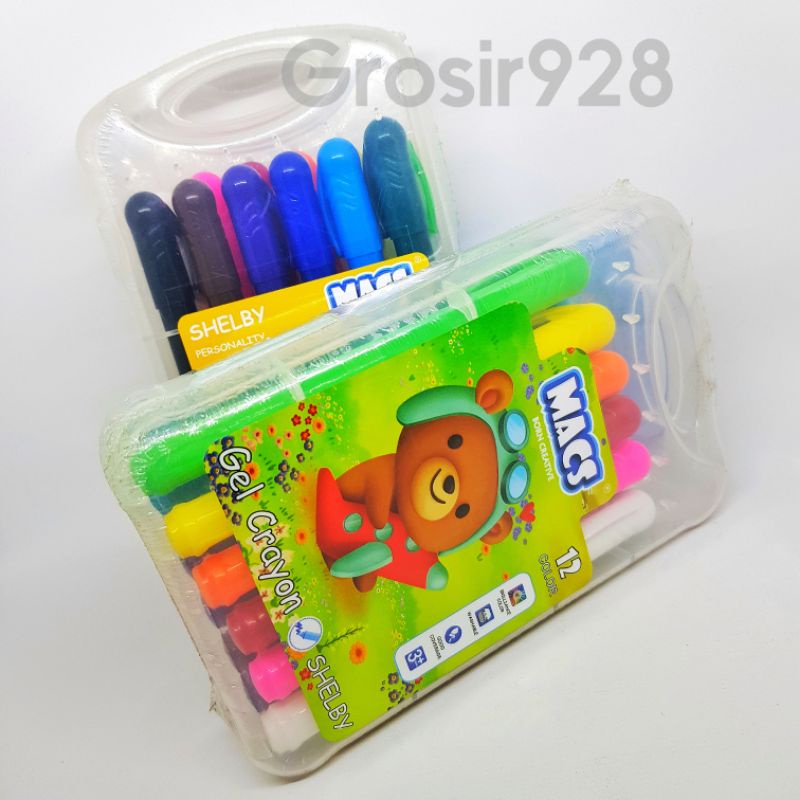 

Macs Gel Crayon / Krayon 12 warna