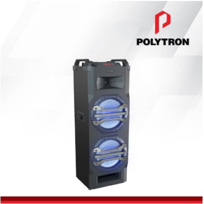 Polytron Speaker Portable Free 2 Mic Wireless PTS 2K25 PTS2K25 Trolley