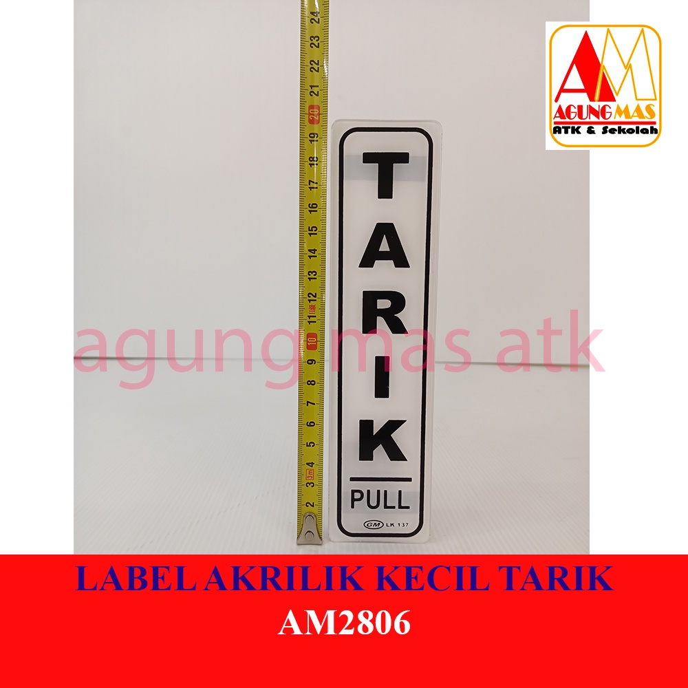 

LABEL AKRILIK KECIL TARIK