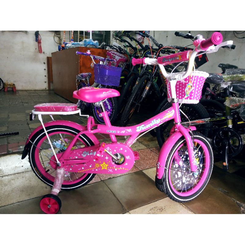 Sepeda mini 16 family magenta 1688  sepedah anak cewe