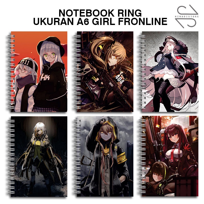 

(BELI 6 GRATIS 1)Buku Tulis Catatan buku notebook buku diary Notebook Ring Spiral A6 60 Lembar koleksi gambar girl fronline part3