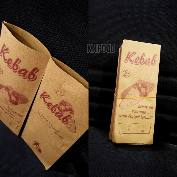 Kantong Kebab Kecil 100 pcs Dus Kebab Coklat Kecil Kantong Kebab Kecil 100 pcs Dus Kebab Coklat Kecil