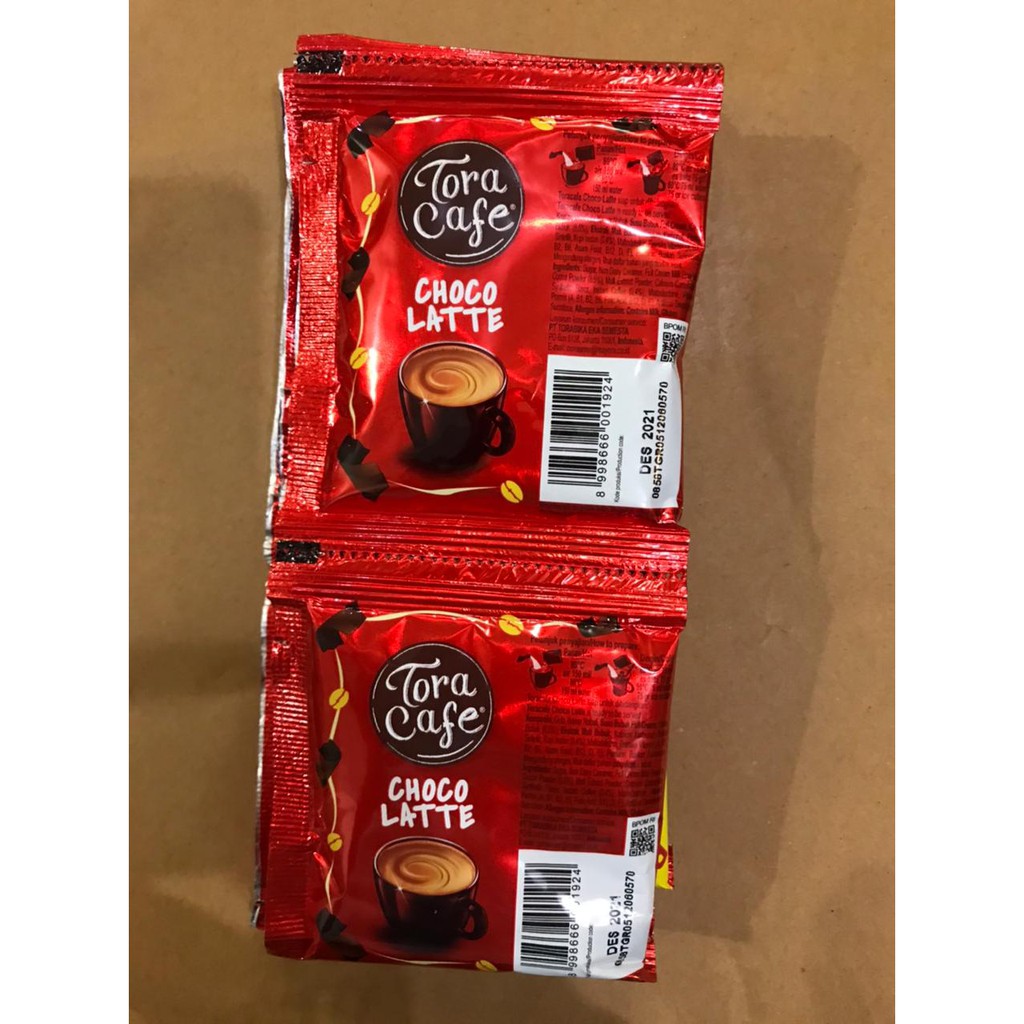 TORA CAFE CHOCO LATTE Merah 1 renteng isi 10 sachet