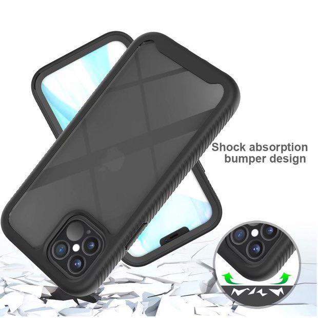 Full body rugged Clear Bumper case Iphone 7 8 7+ 8+ Plus SE X Xs Xr Max 11 12 Pro Max FH17