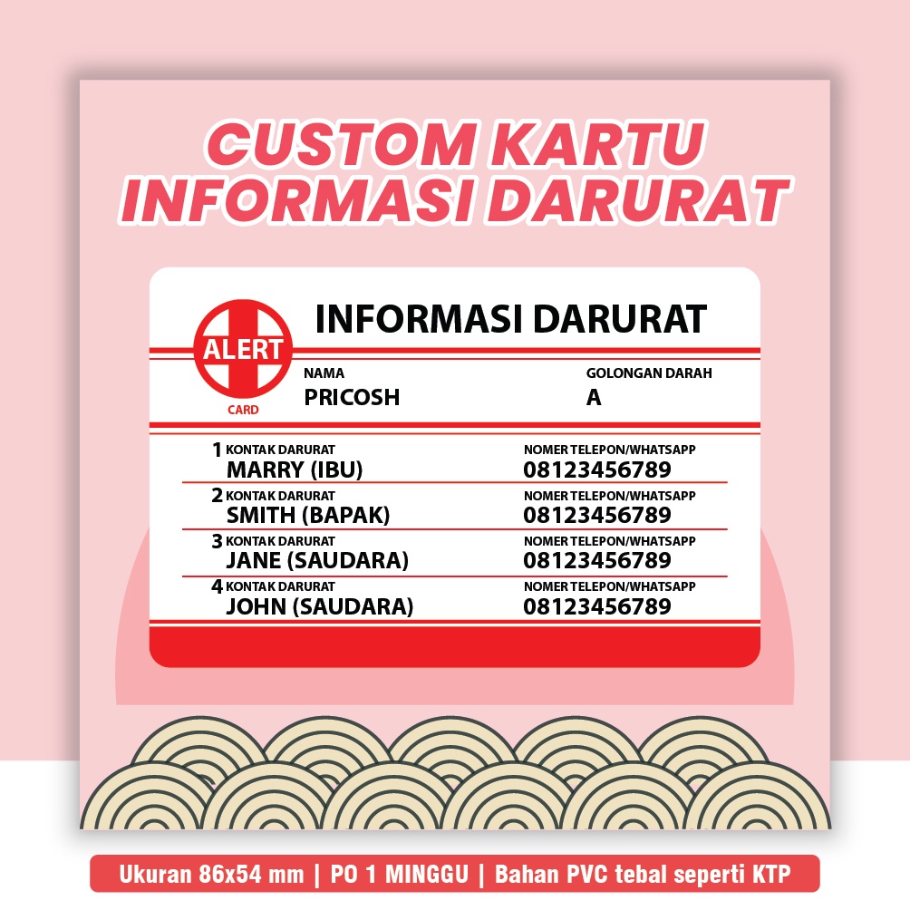 

Kartu informasi darurat | Emergency Card