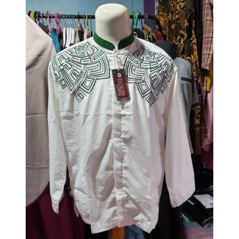 Baju Takwa Putih Bordir