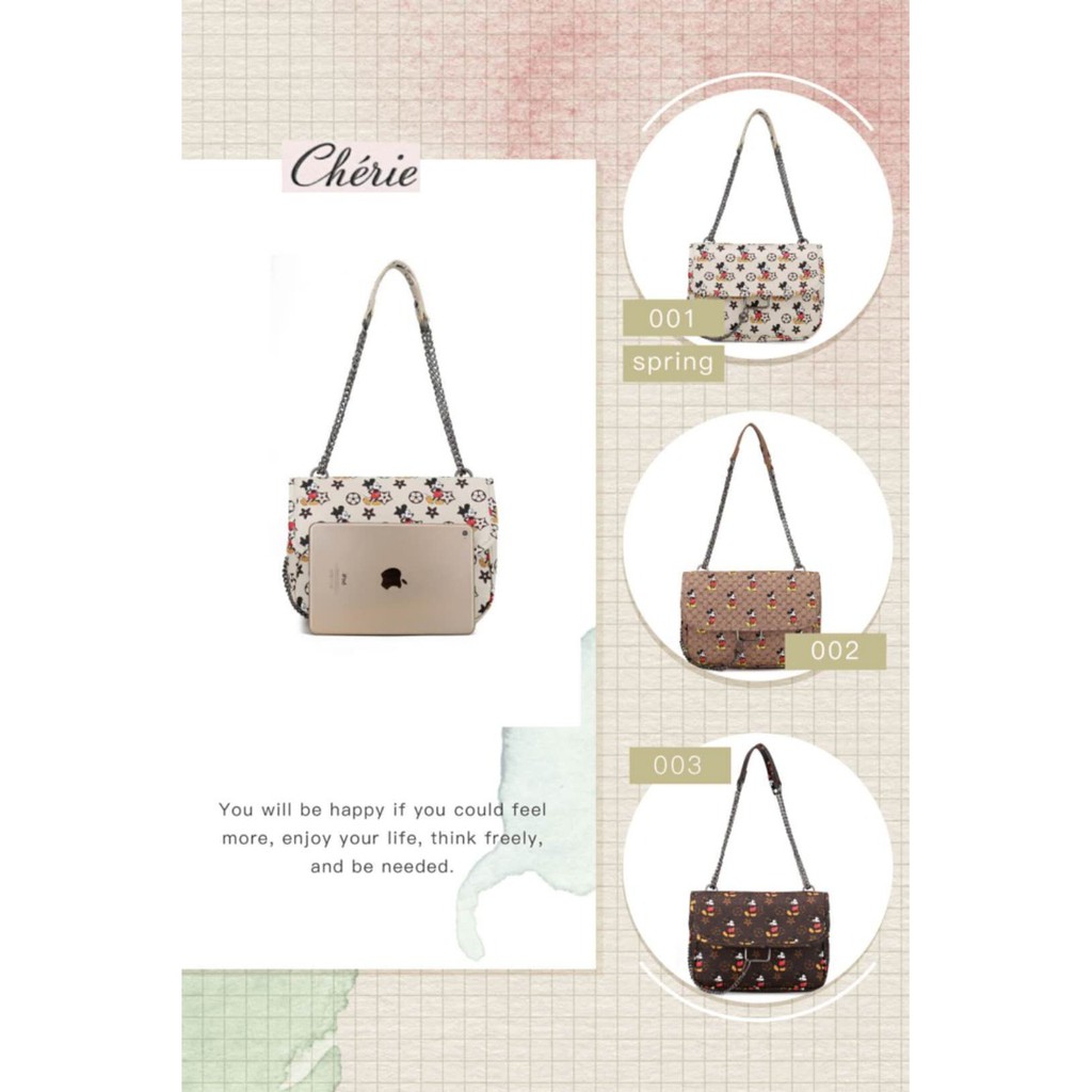 TAS  SELEMPANG MOTIF MICKEY MOUSE MINI ORIGINAL IMPORT