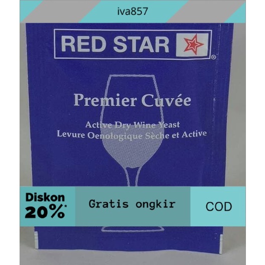 

PROMO Premier Cuvee Wine yeast 5 gram (REPACKED) RED STAR GRATIS ONGKIR
