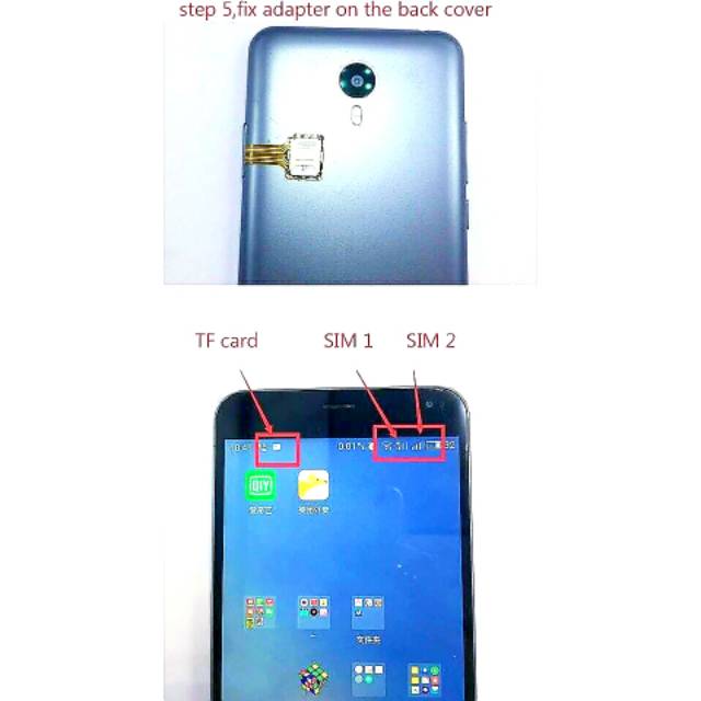 Dual simcard adapter Hybrid/Sim card Extender MicroSd Card converter Dual Simcard microsd aktif