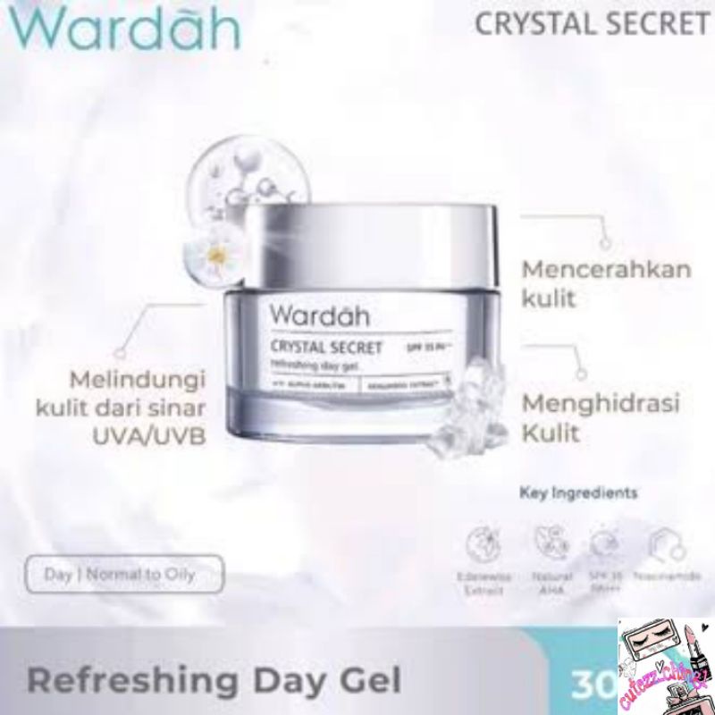 ☃Cutezz_Ching1☃Wardah Crystal Secret Refreshing Day gel 30g