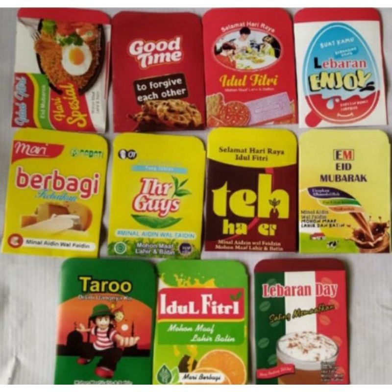 

amplop lebaran Snack viral 10 pack isi 100 pcs