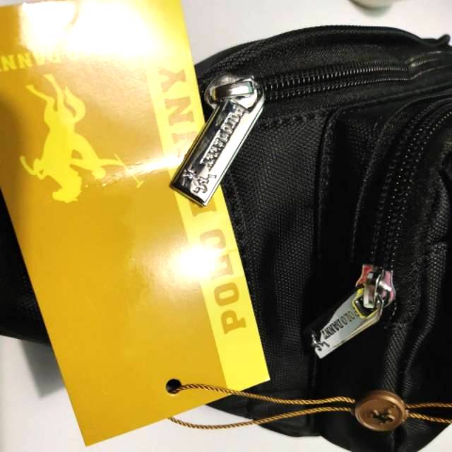 Tas selempang waist bag pinggang polo danny impor plus port usb