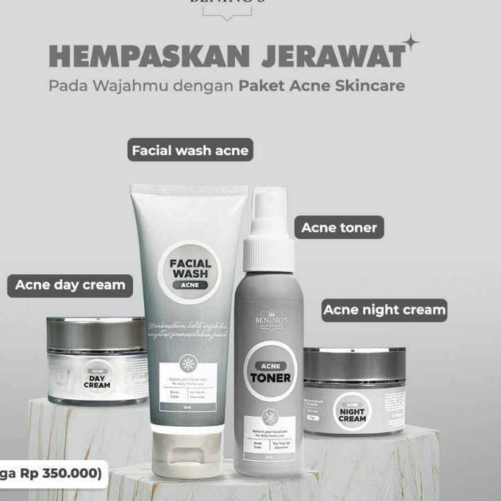 COD✔️BENING SKINCARE DR OKY PRATAMA PAKET ACNE/BENINGS CLINIC/BENING SKINCARE/PAKET KECANTIKAN|SQ2