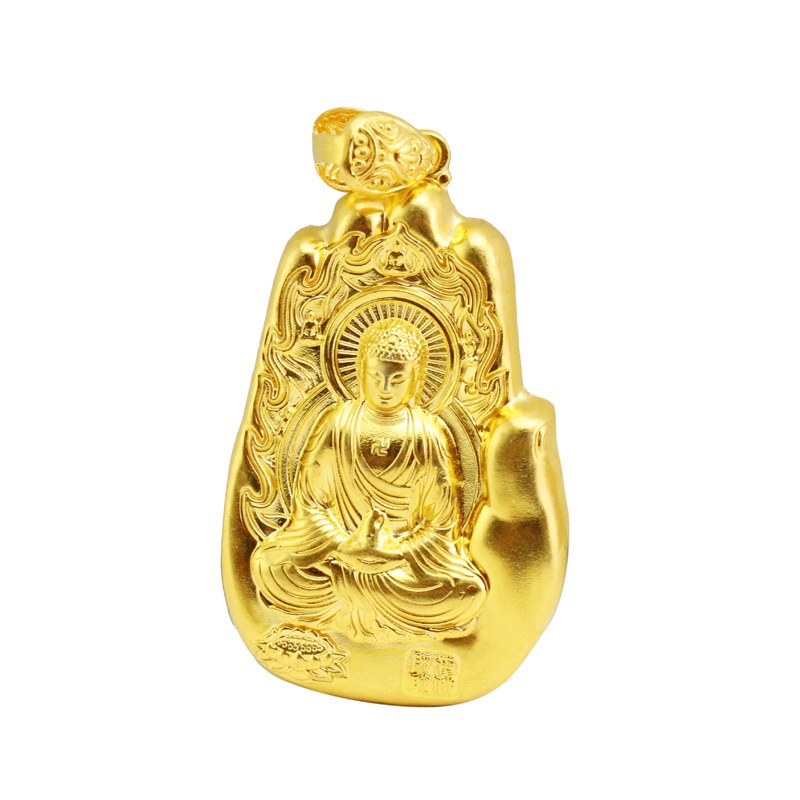 Liontin Lapis Emas Asli Kadar 375 Desain Buddha Untuk Pria Dan Wanita