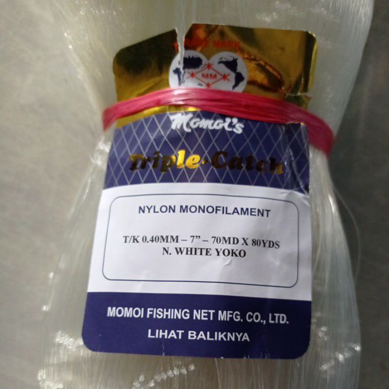 JARING IKAN MOMOI 7 INCHI 0.40 70X80 YOKO JARING PUKAT