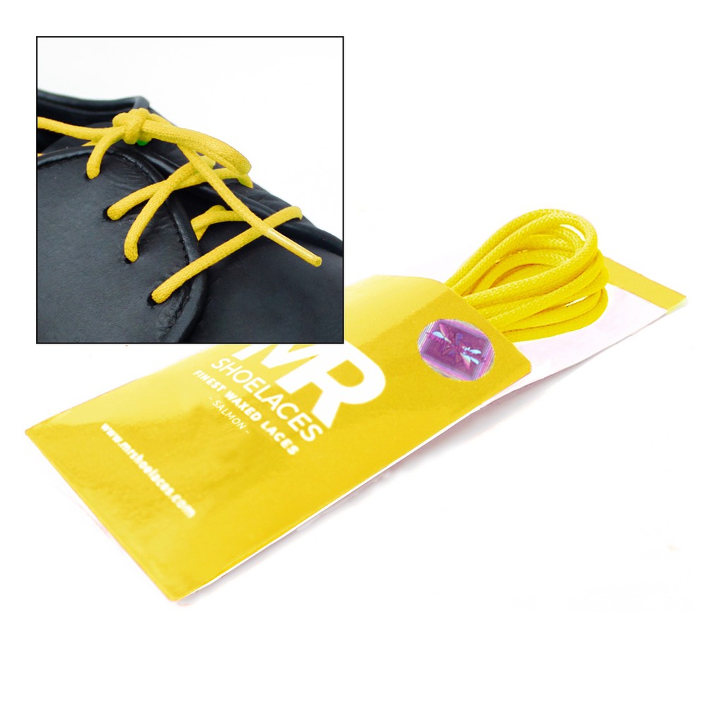 MR Shoelaces RD20 Yellow (Kuning)Tali Sepatu Lilin 2-3mm Bulat Round 50cm 60cm 70cm 80cm 90cm 100cm 120cm 150cm (Waxed Laces) - Premium Shoelace