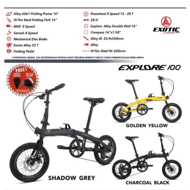 FoldingBike/Sepeda lipet Exotic 16  Explore 1.00