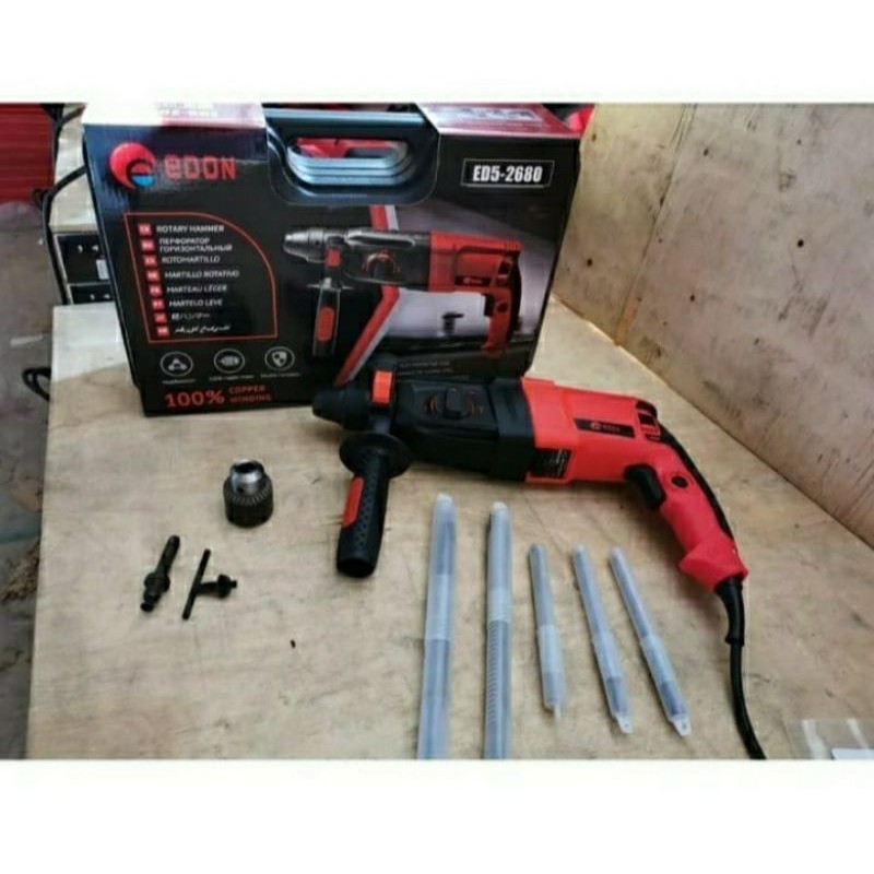 Bor bobok beton Edon ED5-2680 Mesin Bobok Beton Tembok SDS Plus Bor hammer