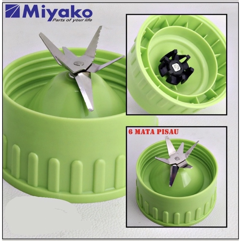 Mounting 6 Mata Pisau Miyako BARU - Sparepart Dudukan Gelas Blender Miyako Gear PLASTIK