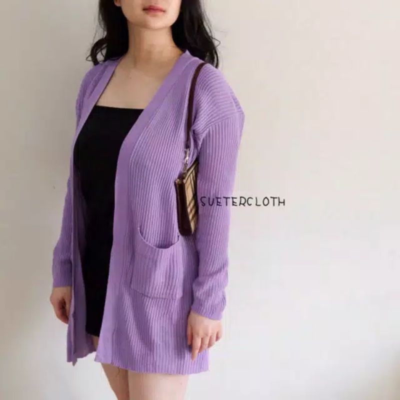 Long Cardi CARDI RAJUT VEGA CARDI BELLE CARDY LIZZY CARDY LONG CARDI AGATA LONG CARDI RAJUT LONG CARDIGAN RAJUT PANJANG OUTER RAJUT JUBAH RAJUT CARDI LONG RAJUT CARDI LONG RAJUT PREMIUM Cardi Panjang Cardi Oversize Loocy Cardi Cardigan Rajut-Lilac