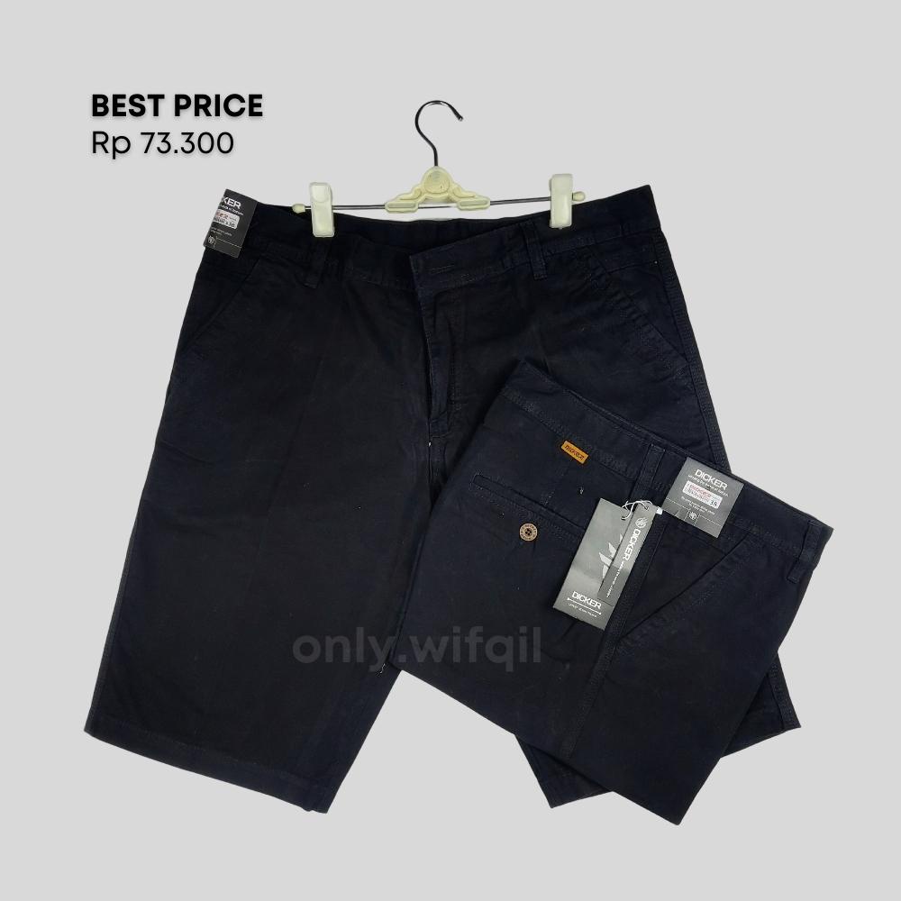 [HITAM] CELANA PENDEK PRIA CHINO PREMIUM DICKER ORIGINAL