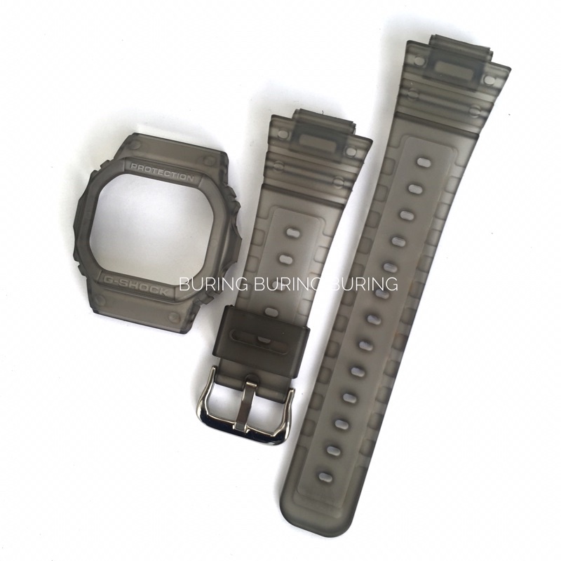 STRAP BEZEL CASIO GSHOCK DW 5600 JELLY DW 5030 GWX GRX GB 5600 SMOKE BLACK