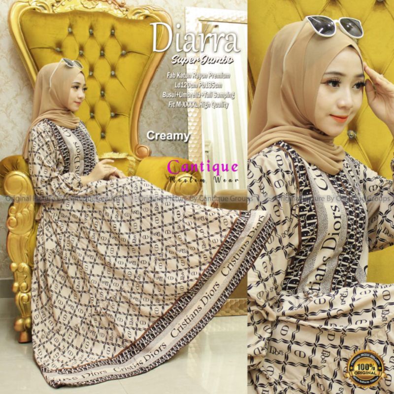 gamis motif jumbo diarra super jumbo ori
