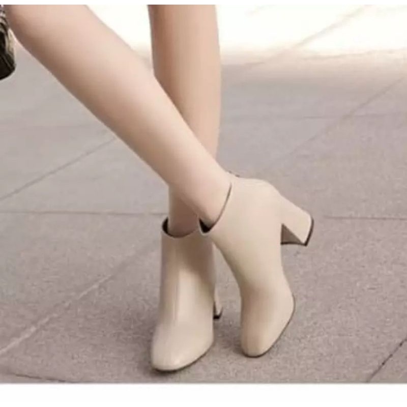 oF BOOTS HEELS WANITA KULIT SINTETIS BOOT HAK VINTAGE EMORY PESTA SANTAI DANCE IMPORT