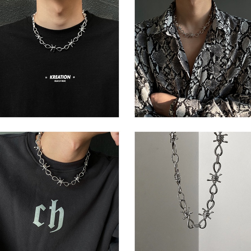 Thorns Necklace Accessories Trendy Harajuku Hip Hop Street Clavicle Chain Dark Series