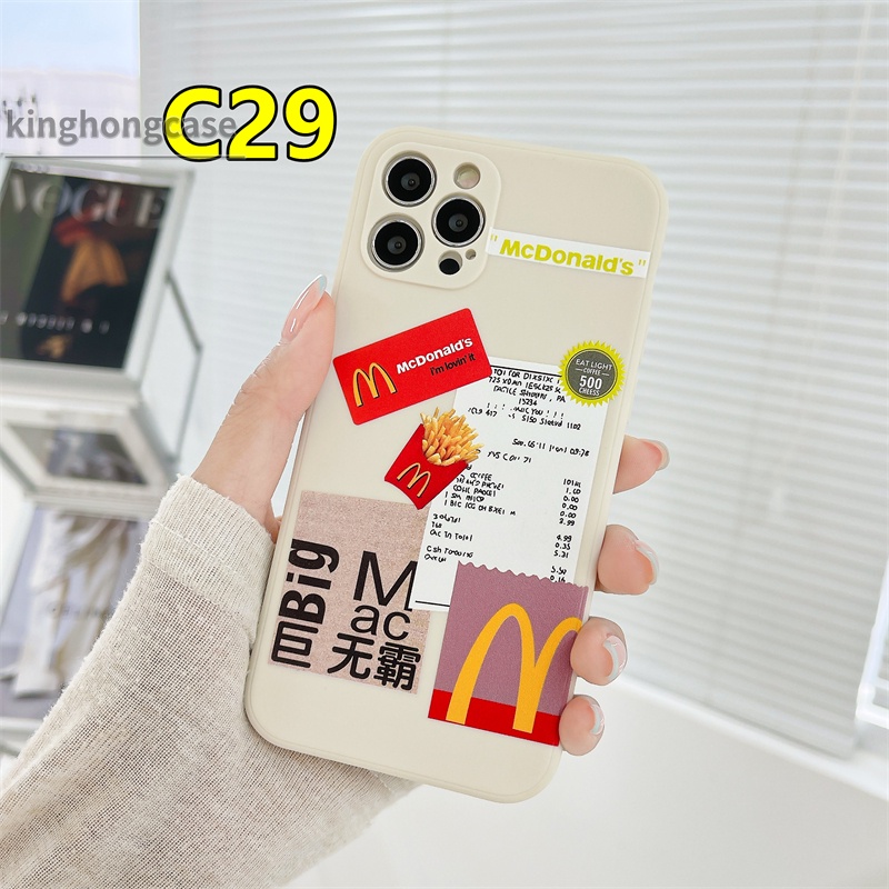 McDonald's Casing Soft Case OPPO A54 A15 A93 A94 A53 2020 A7 A3S A5 2020 A5S A12 A92 A31 A9 2020 Reno 4 Lite Reno 4 F Reno 5 Lite 5F Find X3Lite A15S F17 F19 PRO A33 2020 A11K A12S A11 A1K A52 A7 A91 A32 A72 A53S A35 Realme C20 C20A Straight Cube Cover-2