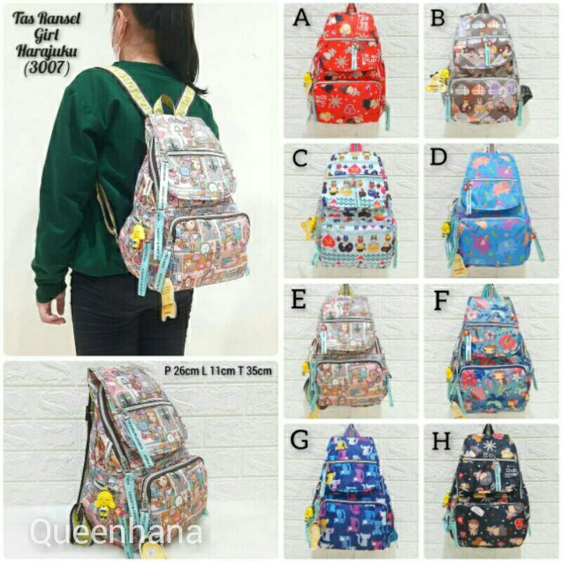 tas sekolah Tas Ransel Harajuku Tas Ransel Anak Sekolah import Tas Girl Cewe (B5O3) tas sekolah wanita tas anak tk perempuan tas anak tas sekolah kekinian ransel anak tas anak sd Q6I9 tas sekolah anak perempuan tk tas anak tk tas sekolah anak perempuan s