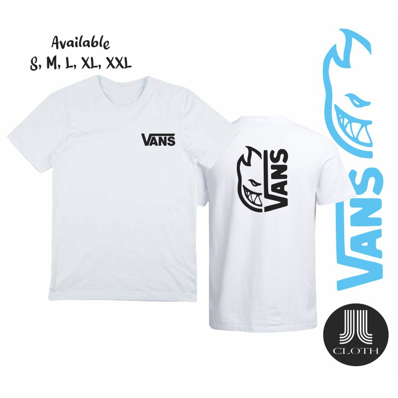 Tshirt Baju Kaos Distro Pria Wanita Vans Spitfire Basic logo Cotton Combed 30s