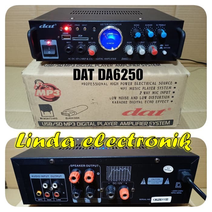 amplifier dat da6250 profesional oryginal da 6250