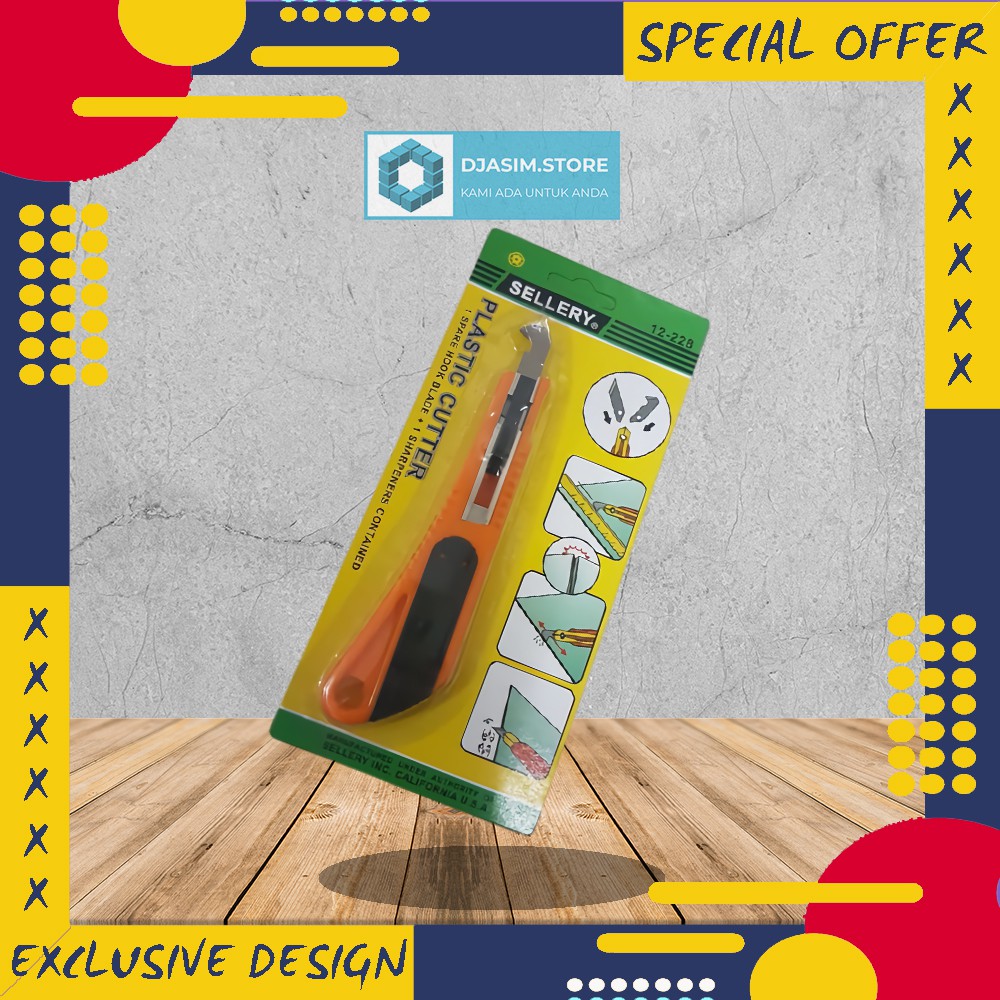 

cutter akrilik alat pemotong plastik kertas merk sellery
