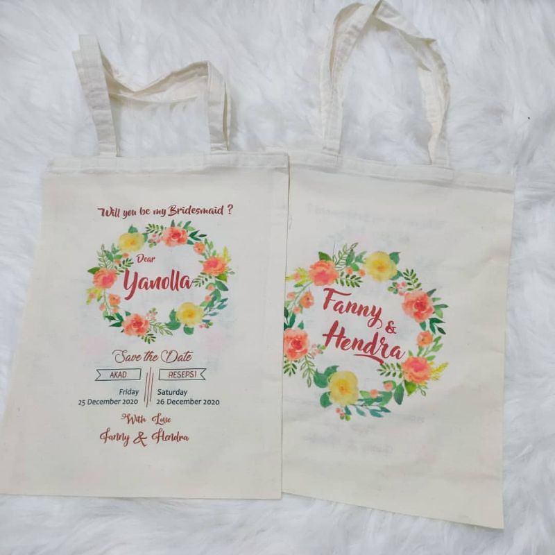 

30x40 Tas Souvenir Pernikahan/Bridesmaid DLL (FULL COLOUR)