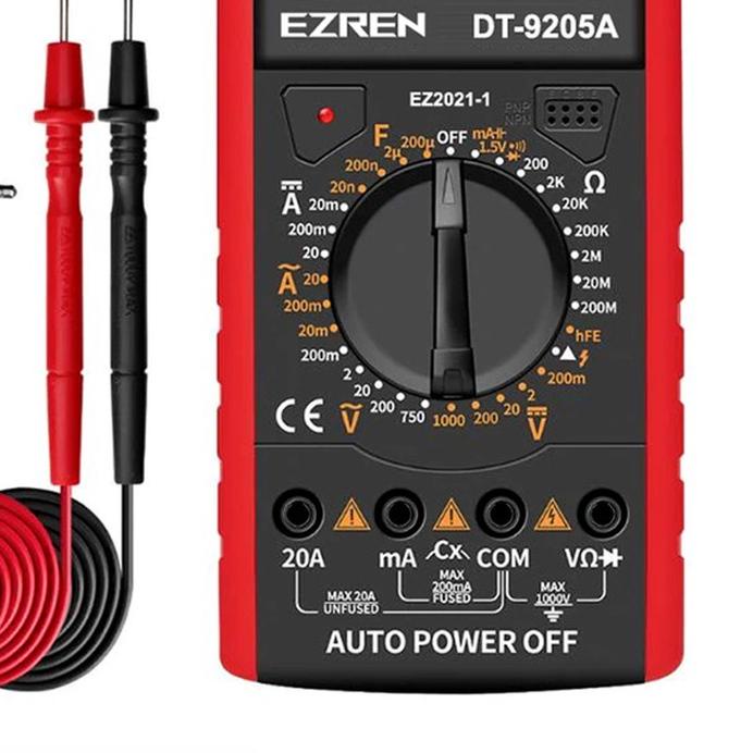 ✽ EZREN DT-9205A Multimeter Avometer Multitester Digital DC AC Diode TR ♚