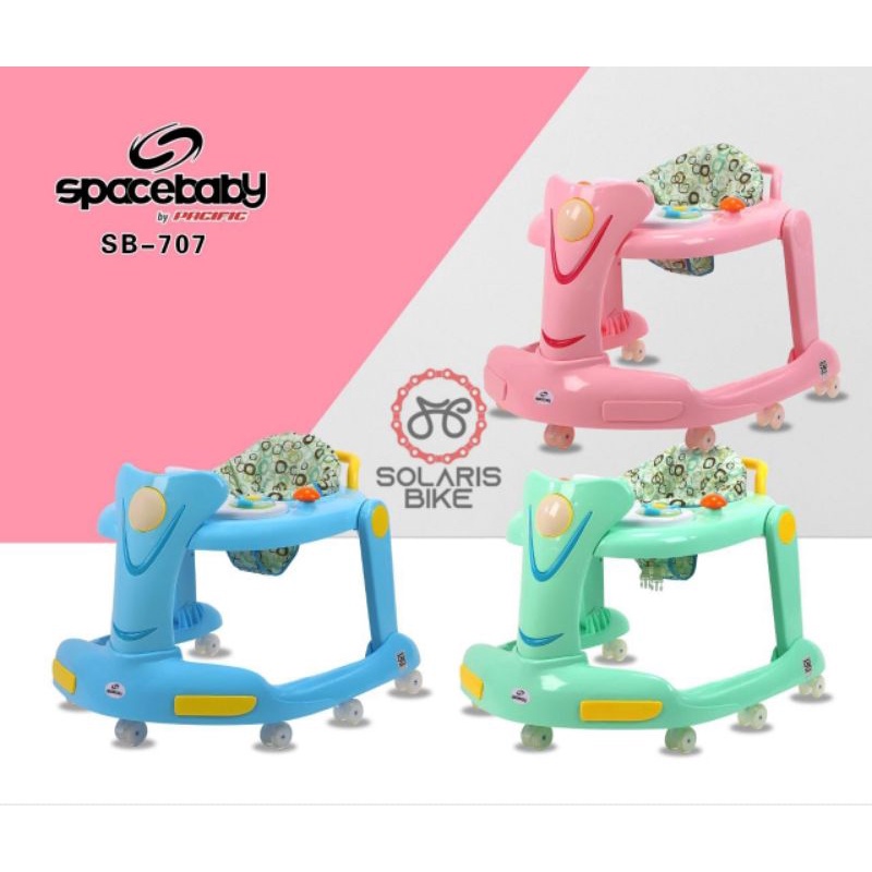 Space Baby Walker 2IN1 SB-707 Alat Bantu Jalan Push Walker SB-707
