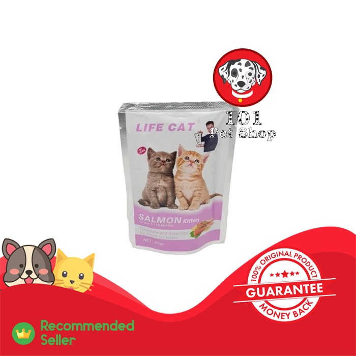 MAKANAN KUCING BASAH WET FOOD POUCH LIFE CAT 85GR 2BOX ISI 48PC