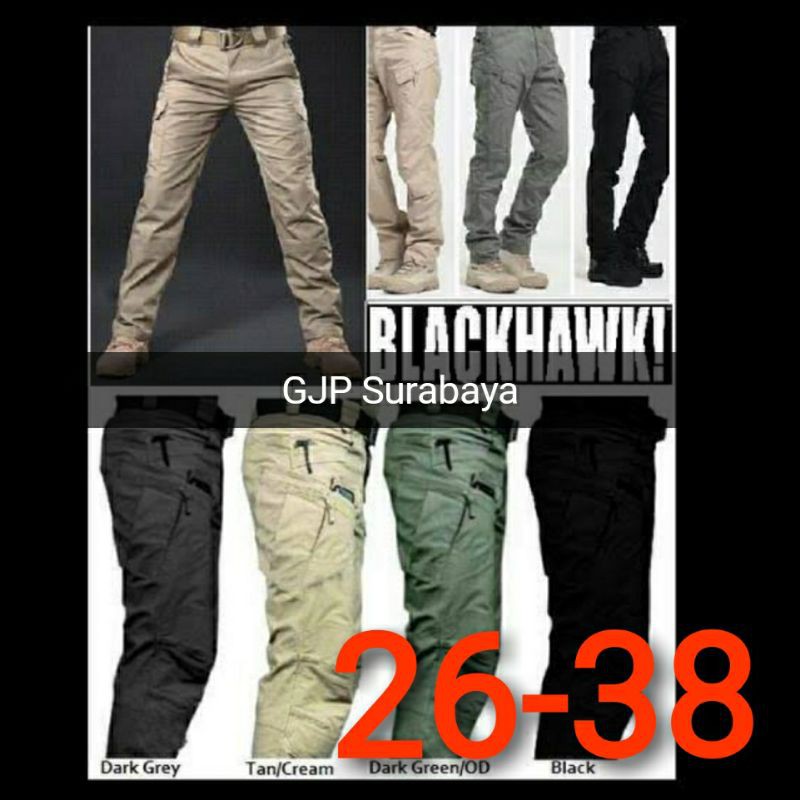 Celana cargo panjang blackhawk Size 26 - 38