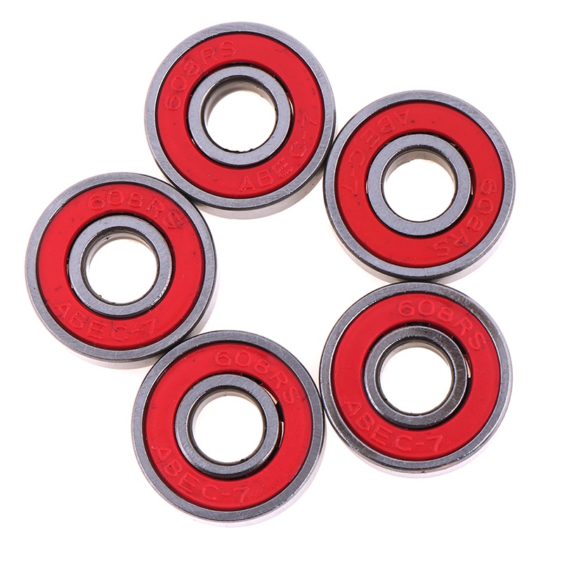 5pcs ABEC-7 608RS 8x22 X 7mm Ball Bearings Untuk Skateboard