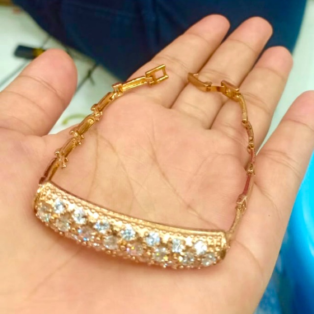 Gelang wanita gelang permata lapis emas replika emas berlian gelang diamond