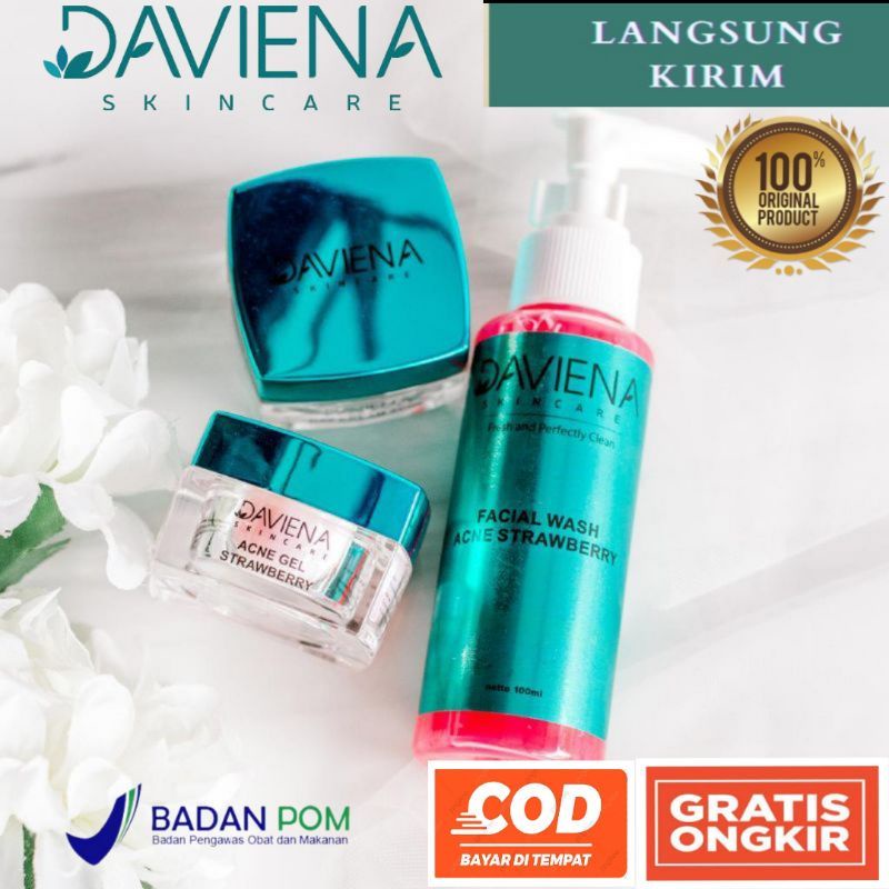 Paket Hemat Acne 1 Daviena Skincare Davienaskincareofficial Davina Devina Lampung Surabaya Jakarta Jerawat Pencerah Pemutih Wajah Bpom Daviena Skincare